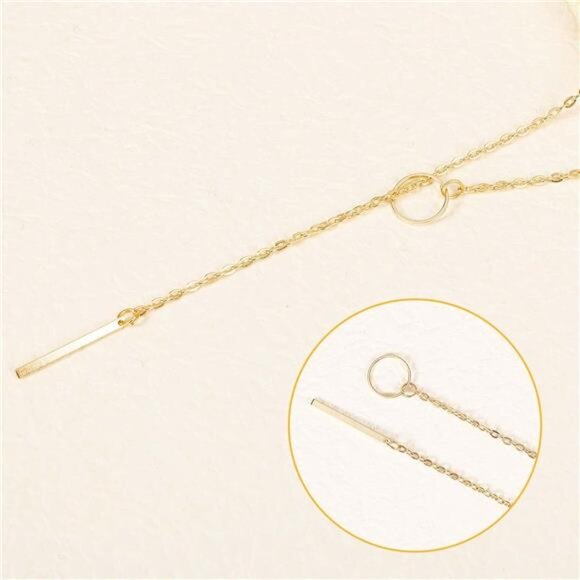 Long Necklace Gold Women Exquisite Drop Y Women Girls Party Wedding Prom - Picture 4 of 8